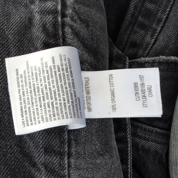 Agolde Charli Women's Black Denim Jacket - Picture 6 of 7